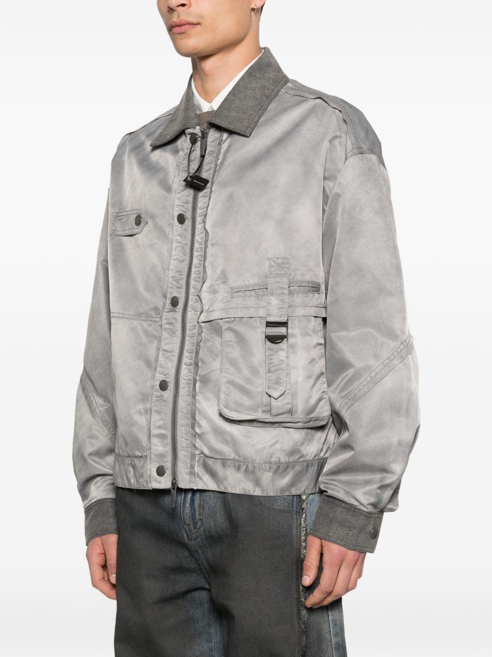 Giacca bomber con tasche in grigio Feng Chen Wang - uomo 