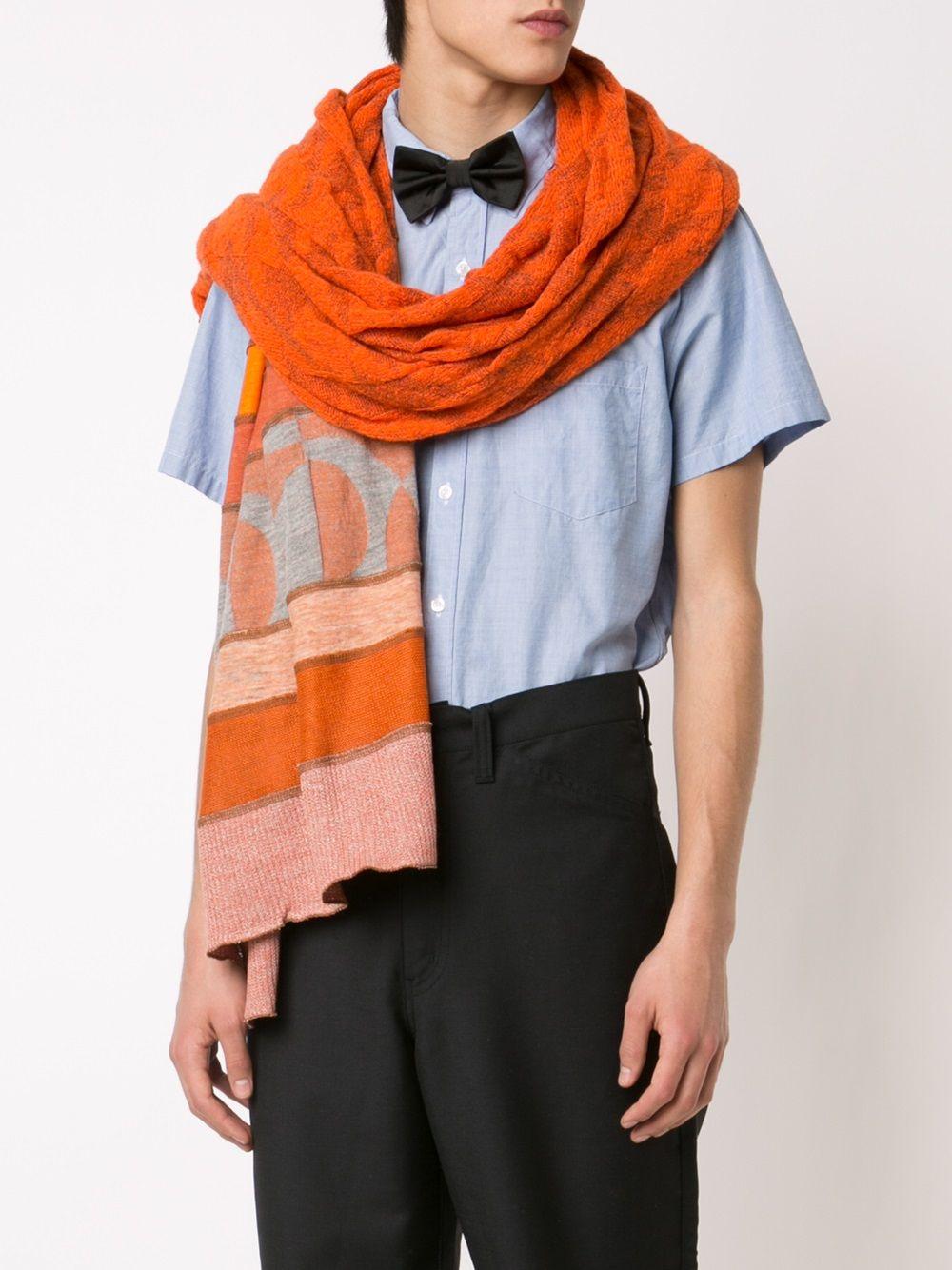 Stola in maglia mista in arancione Junya watanabe - uomo 