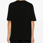 T-shirt a girocollo in nero 