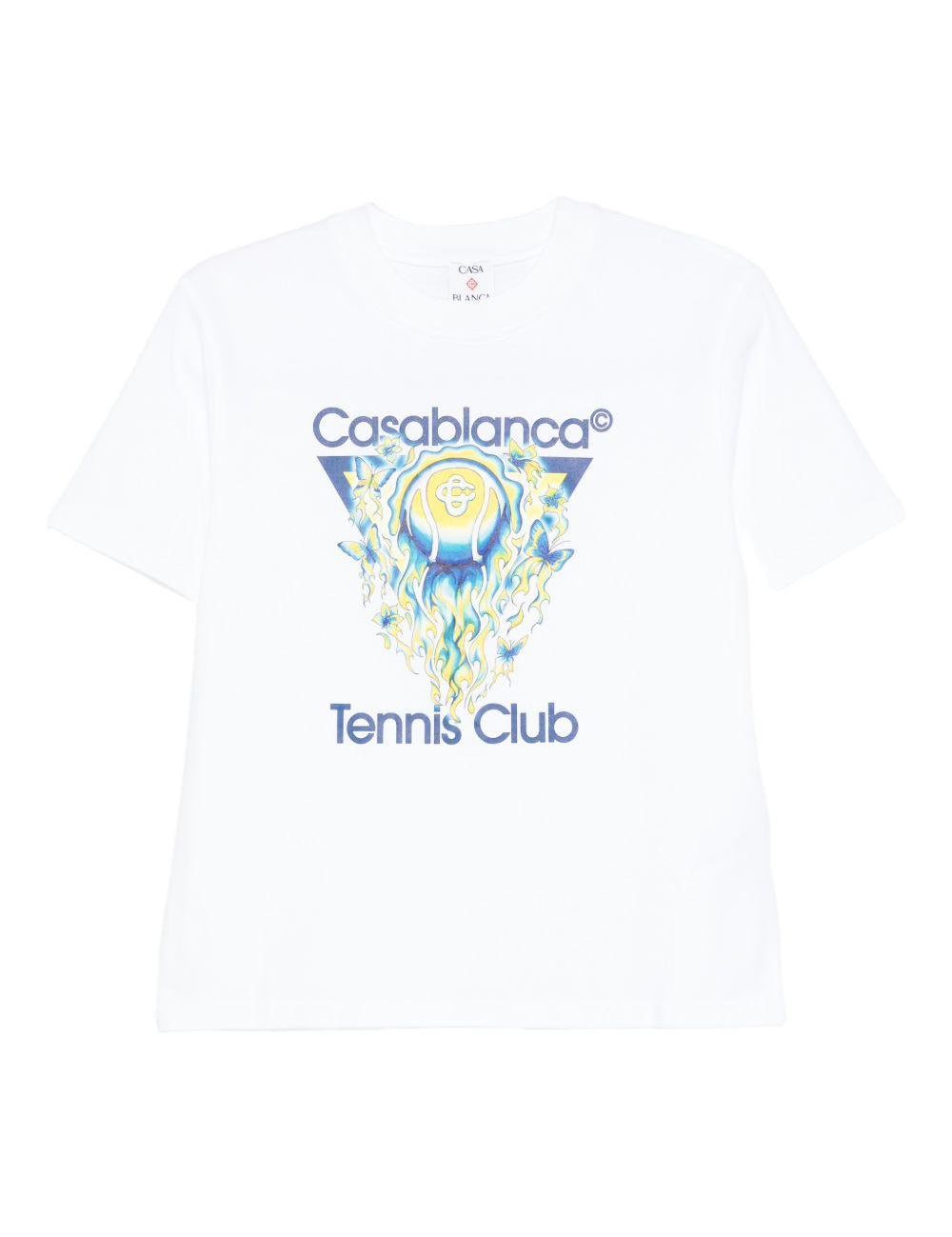 T-shirt a maniche corte con stampa grafica in bainco Casablanca - donna 
