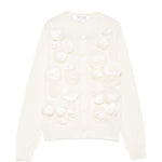 Cardigan con ricami floreali in bianco Comme des garcons comme des garcons  - donna 