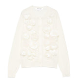 Cardigan con ricami floreali in bianco Comme des garcons comme des garcons  - donna 