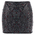 Gonna con paillettes in nero Venuja - donna 