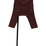 Felpa con cappuccio in marrone Rick owens drkshdw - donna 