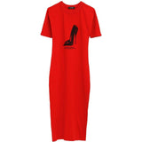 Abito stile T-shirt con stampa in rosso Willy chavarria - donna 