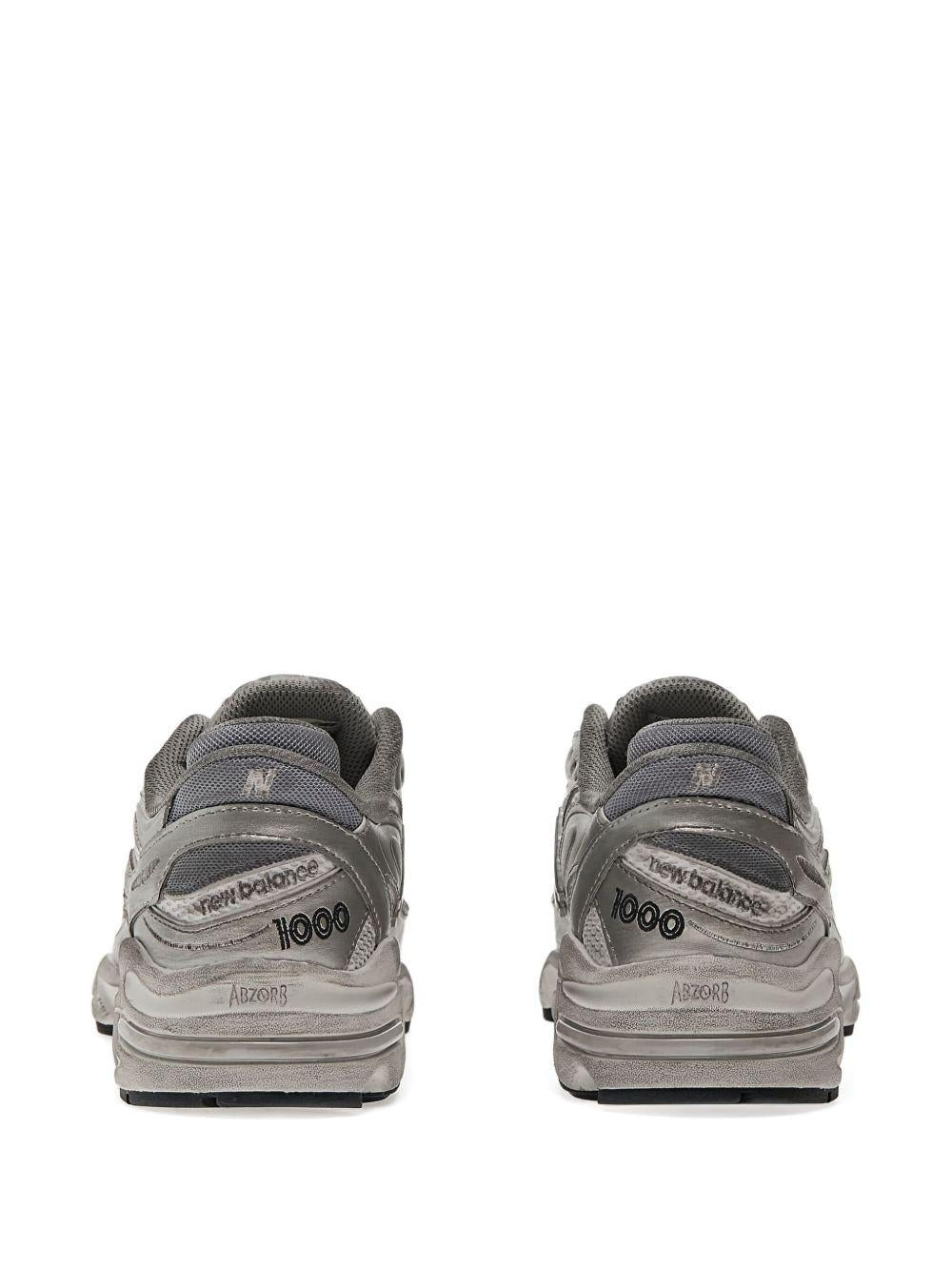Sneakers 1000 con lacci in argento 