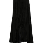 Gonna asimmetrica plissettata in nero Forte forte - donna 