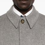 Cappotto con taschini a toppa e bottoni in grigio Lardini - uomo 