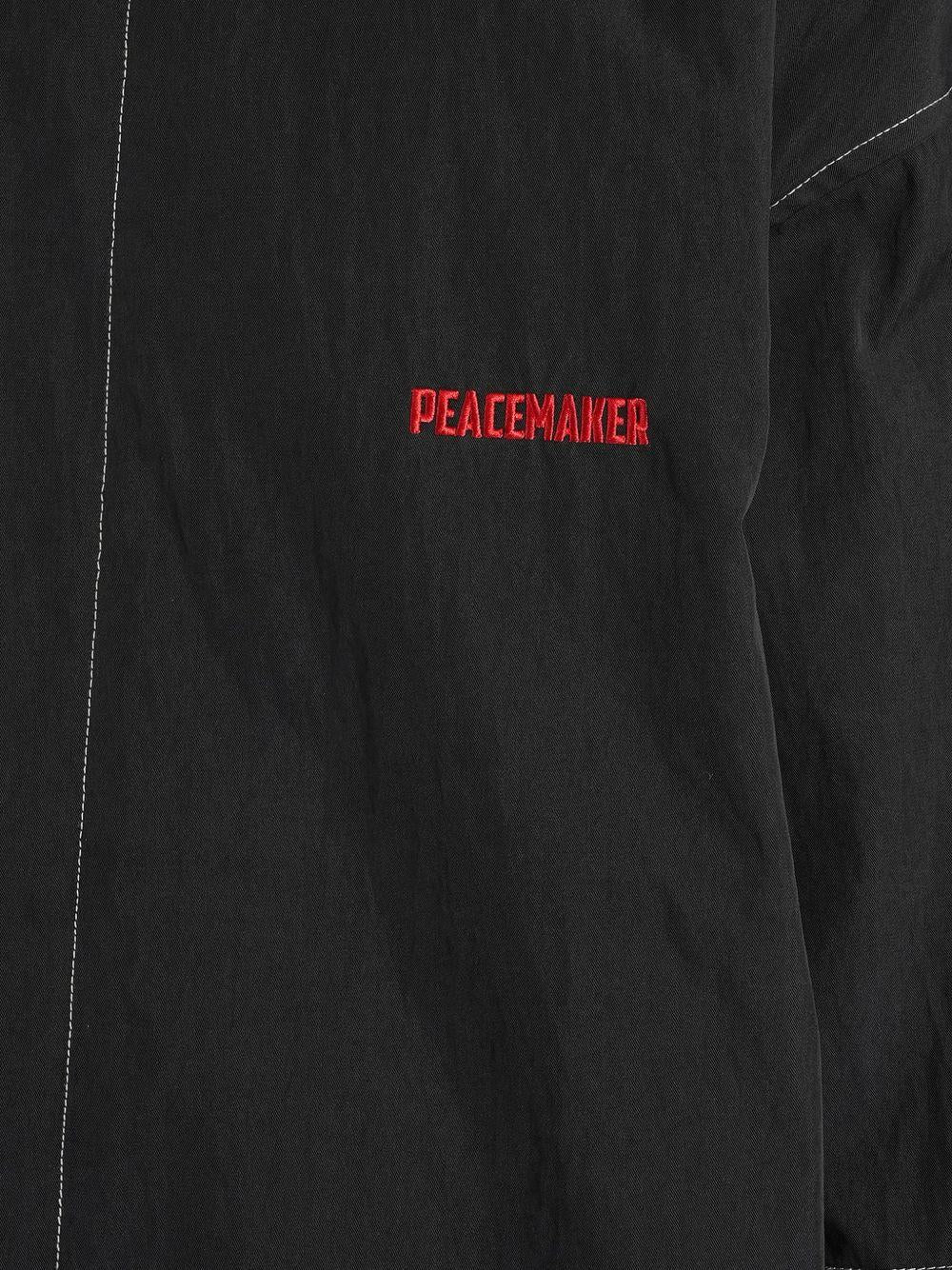 Giacca-camicia con cuciture a contrasto in nero Oamc peacemaker - uomo 