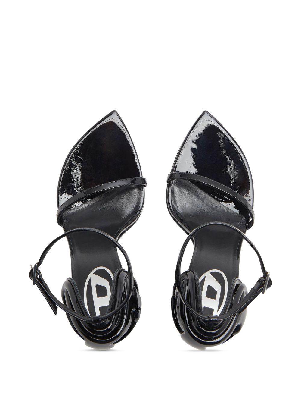 Sandali in pelle D-Ten & Half in nero Diesel - donna 