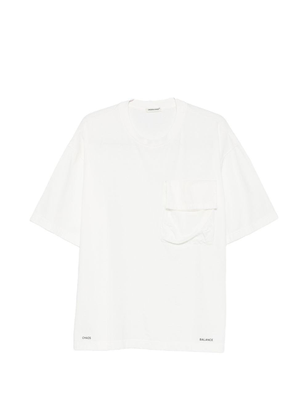 T-shirt con tasca sul petto in bianco Undercover - uomo 