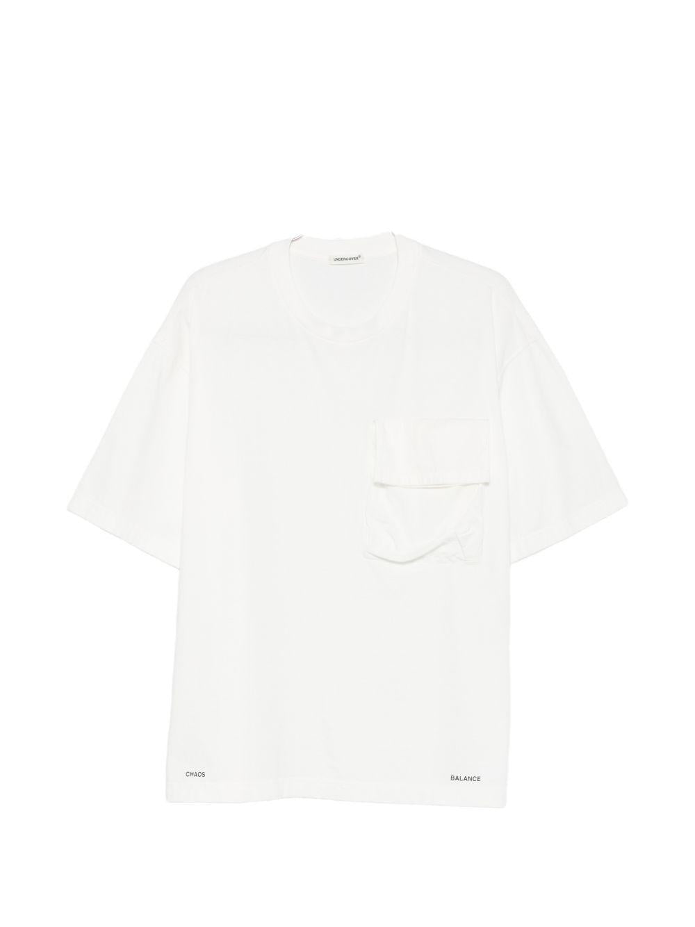 T-shirt con tasca sul petto in bianco Undercover - uomo 