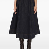 Gonna midi svasata in blu Self-Portrait - donna 