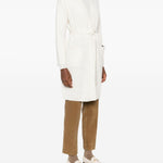 Cardigan lungo in filato di cachemire giusto in bianco Maxmara - donna 