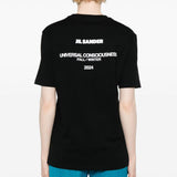 T-shirt con logo a maniche corte in nero Jil sander - donna 