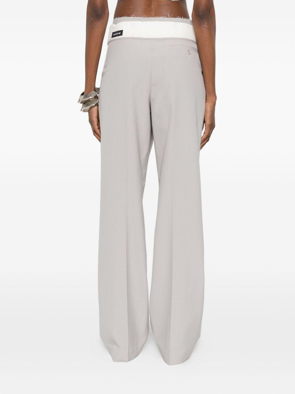 Pantaloni con dettaglio risvolto in grigio MM6 Maison Margiela - donna 