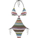 Costume da bagno con motivo a zigzag in multicolore Missoni - donna 