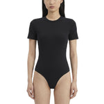 Body opaque a maniche corte in nero Wardrobe NYC - donna 