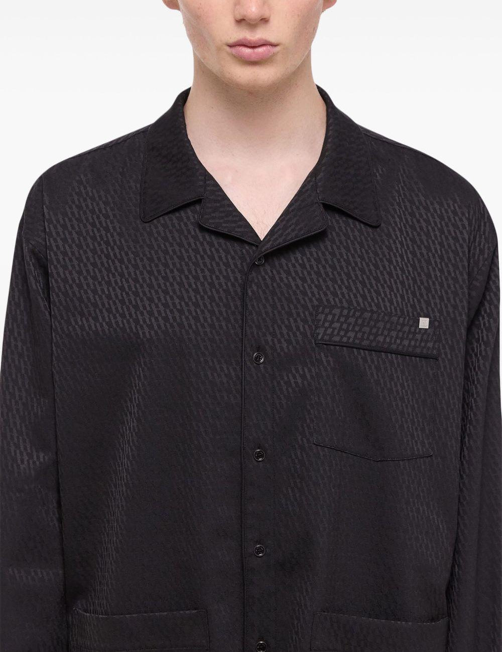 Camicia con stampa geometrica in nero Helmut lang - uomo 