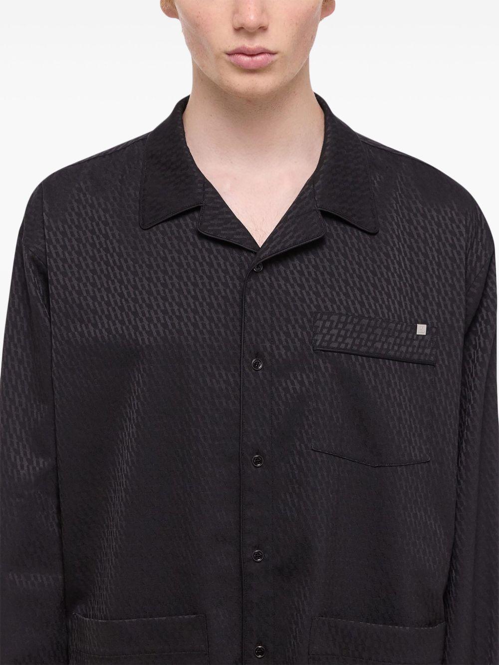 Camicia con stampa geometrica in nero Helmut lang - uomo 