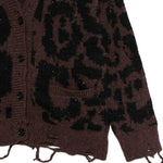 Cardigan con effetto vissuto in marrone Laneus - donna 