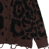 Cardigan con effetto vissuto in marrone Laneus - donna 