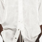 Camicia a maniche corte con design oversize in bianco Rick owens - uomo 