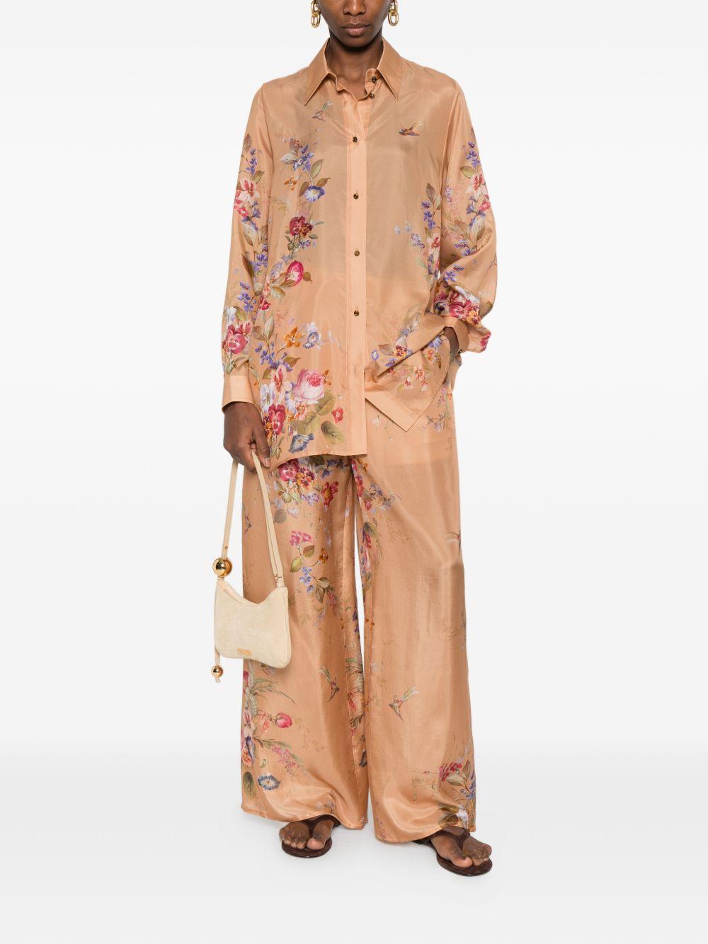 Pantaloni Patience a fiori in beige Zimmermann - donna 