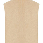 Gilet Adeline in lana double-face beige 