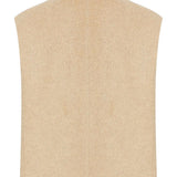 Gilet Adeline in lana double-face beige 