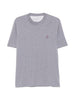 T-shir a maniche corte con logo in grigio