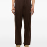 Pantaloni Melrose con ricamo in marrone Laneus - uomo 