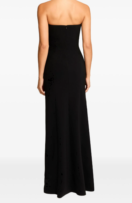 Abito lungo Lust con scollo a cuore in nero Jenny packham - donna 