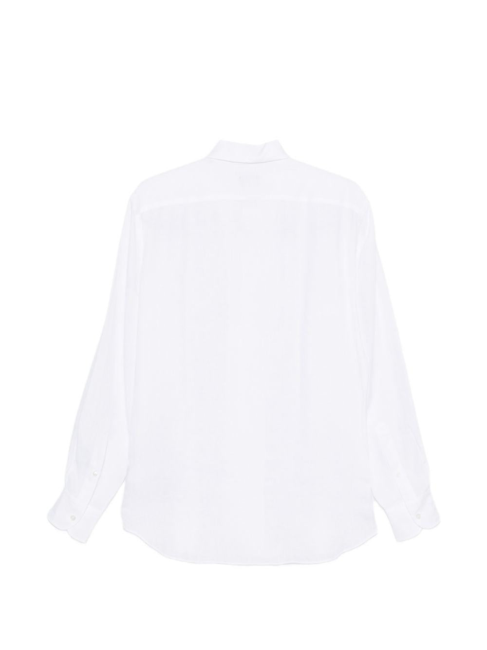 Camicia a maniche lunghe con bottoni in bianco Zegna - uomo 