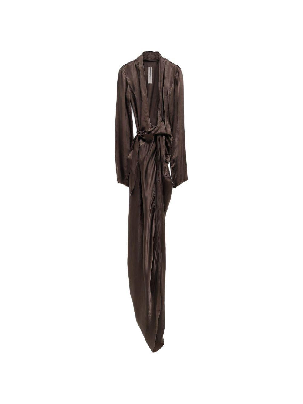 Abito asimmetrico in marrone Rick Owens - donna 