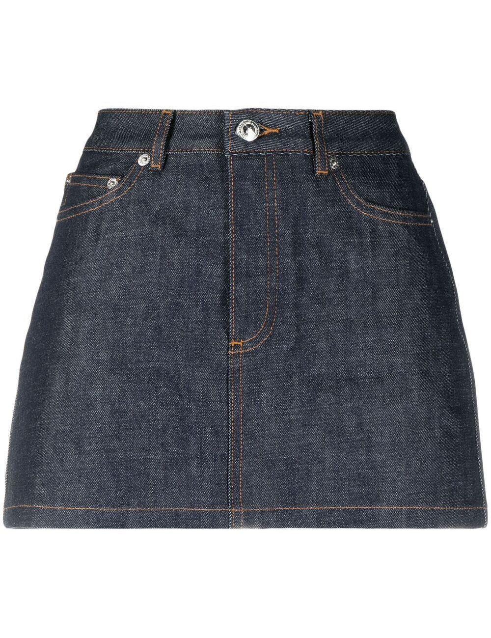 Gonna midi denim in blu A.P.C. - donna 