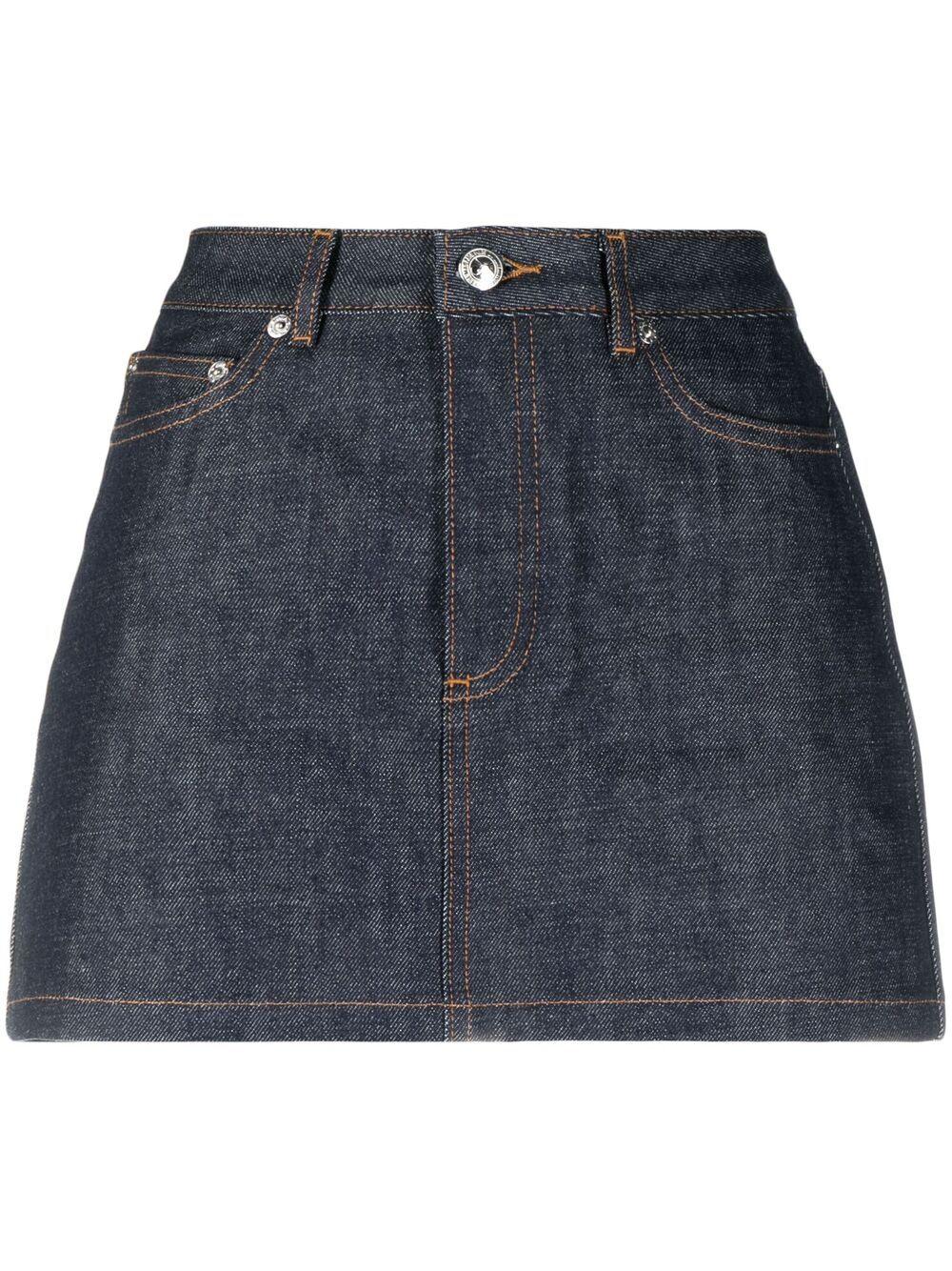 Gonna midi denim in blu A.P.C. - donna 