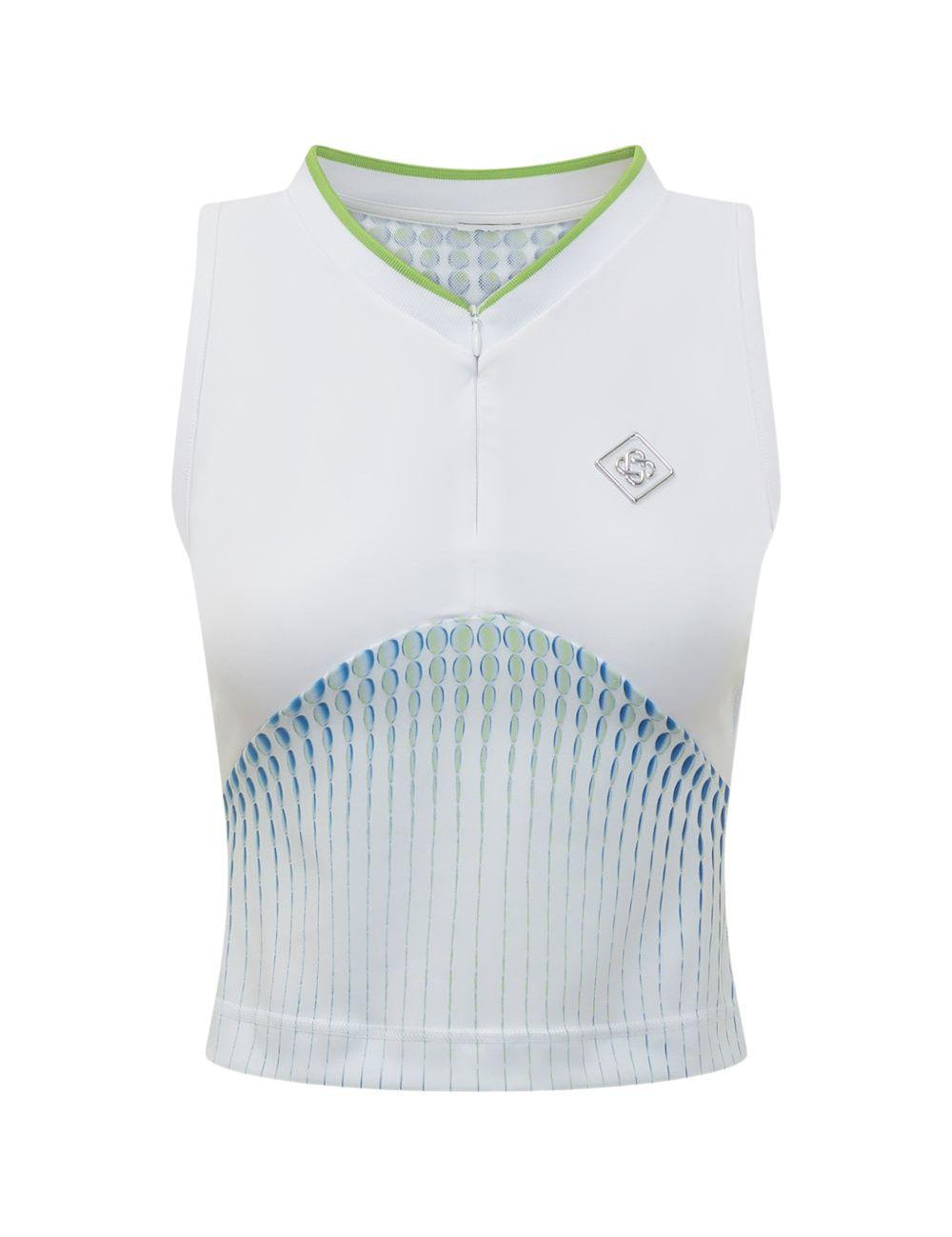 Canotta con mezza zip in bianco Casablanca - donna 