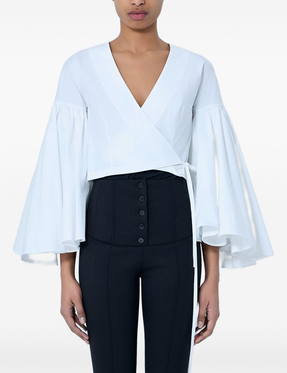Blusa le cache coeur paysan in bianco Jacquemus - donna 