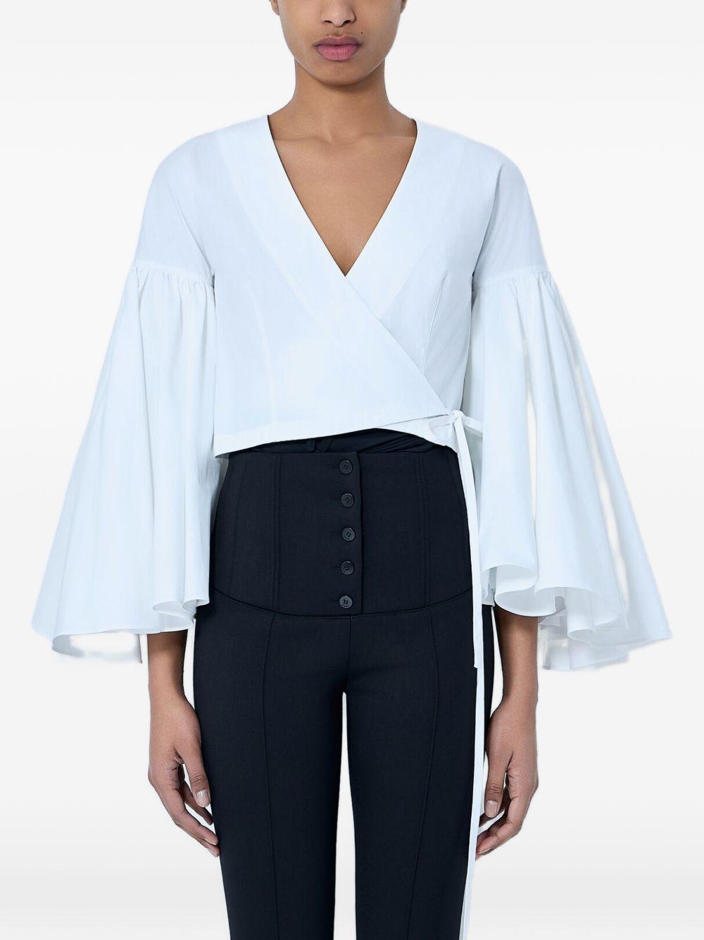 Blusa le cache coeur paysan in bianco Jacquemus - donna 