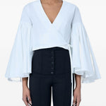 Blusa le cache coeur paysan in bianco Jacquemus - donna 
