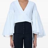 Blusa le cache coeur paysan in bianco Jacquemus - donna 