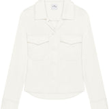 Camicia satinata con tasche applicate in bianco Courrèges - donna 