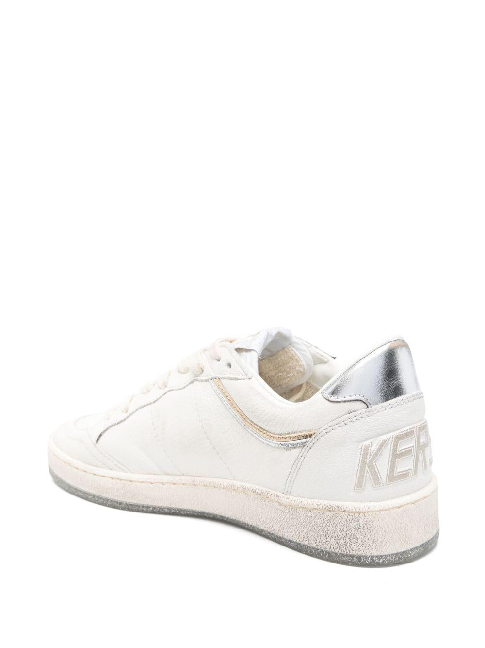 Sneakers Ball Star in bianco e argento 
