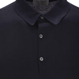 Polo Bradwell a maniche lunghe in blu John smedley - uomo 