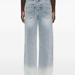 Jeans con effetto schiarito in blu Feng chen wang - uomo 