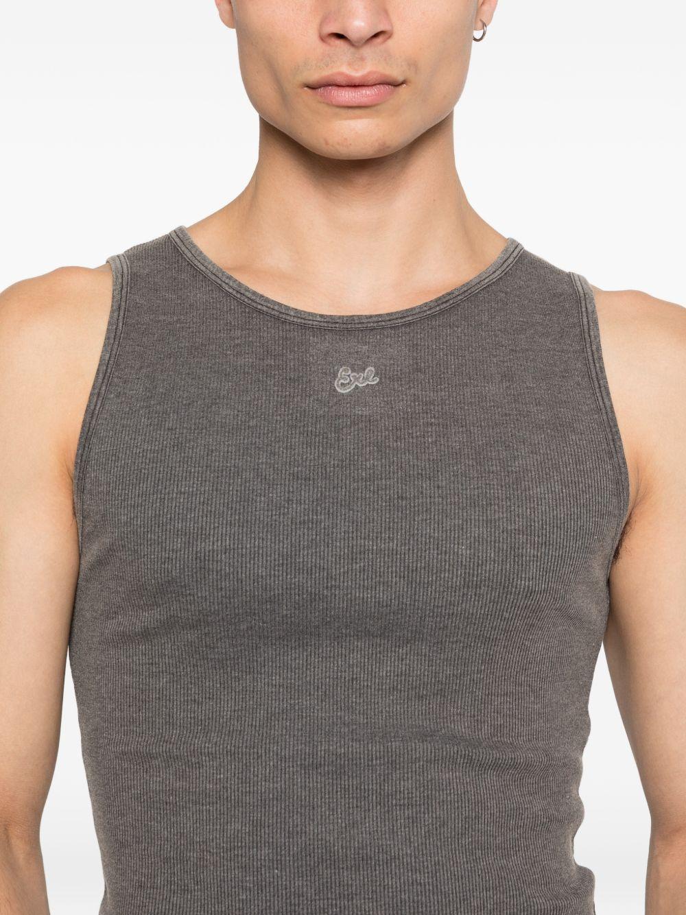 Top a costine in grigio Erl - unisex 