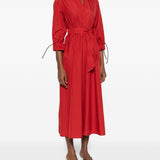 Abito a camicia con pieghe in rosso Max Mara - donna 