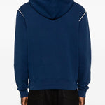 Felpa con cappuccio e logo in blu Kenzo - uomo 