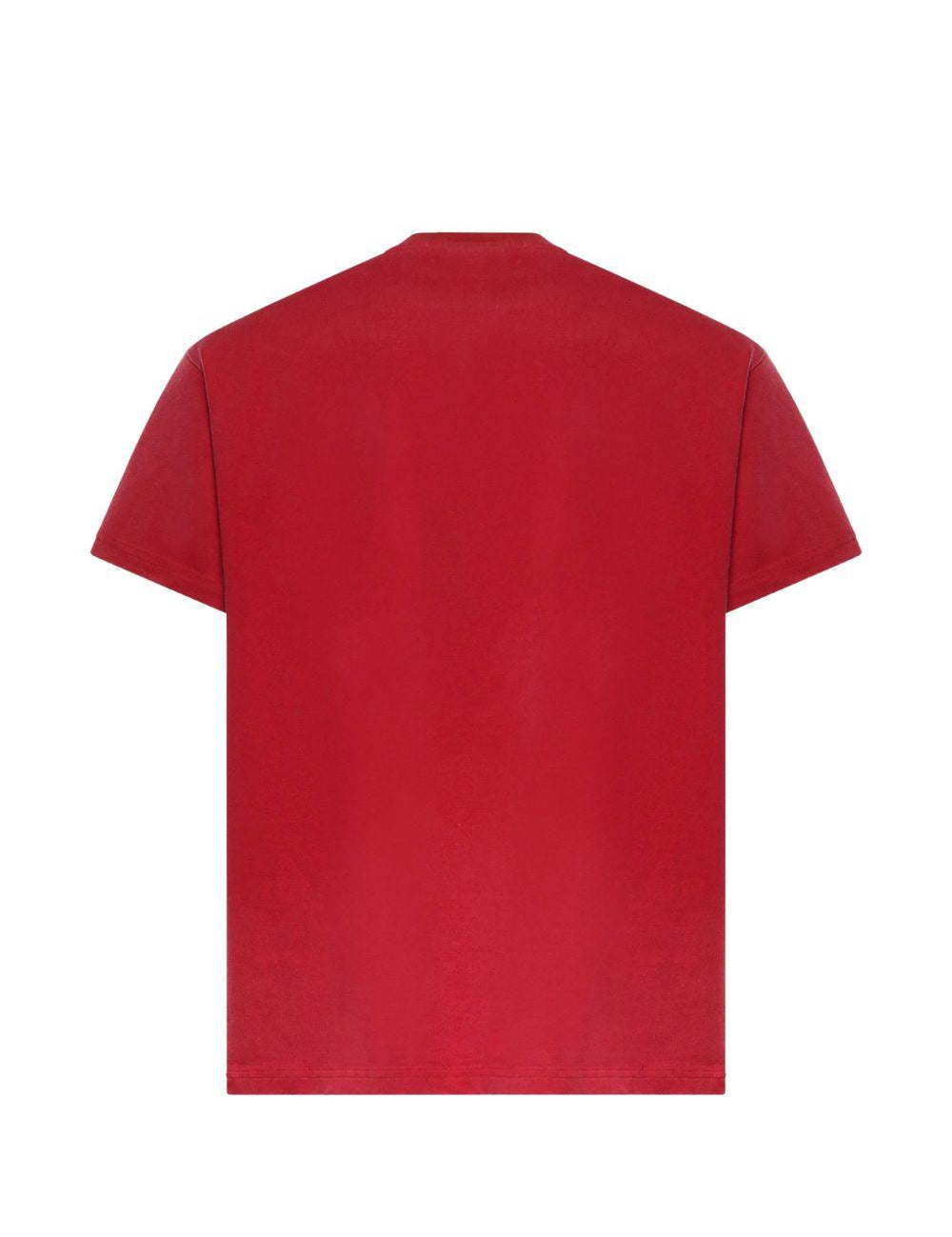 T-shirt con stampa wildlife chenille in rosso Found- unisex 